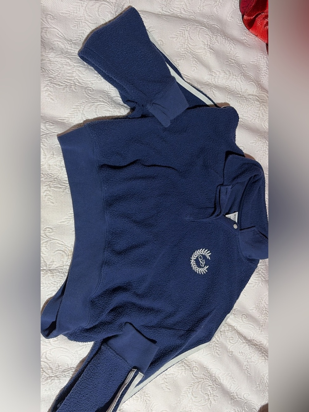PINK Victoria's Secret Navy Fleece Mock-Neck Pullover